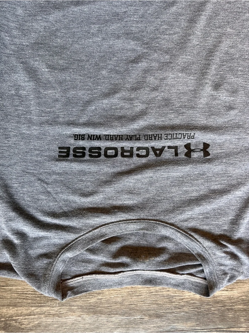 Under Armour Gray Performance Logo Tee lacrosse